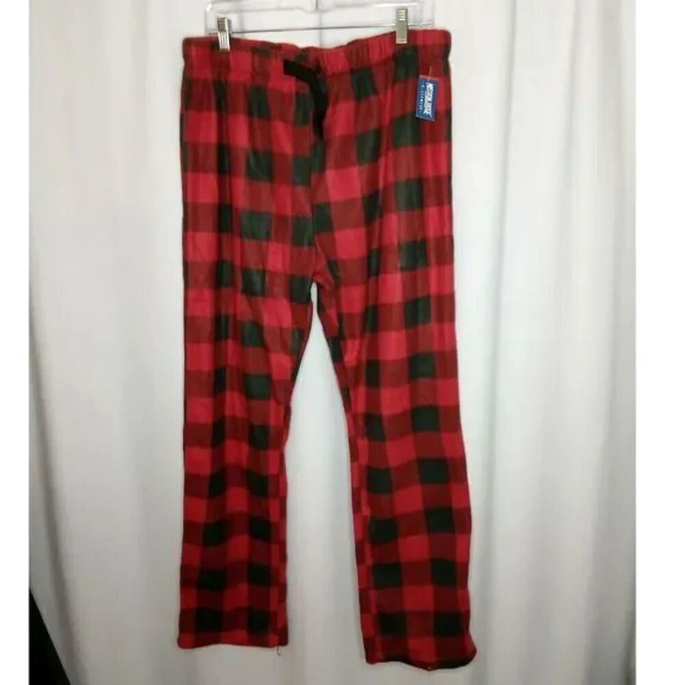 Mission Ridge Buffalo Plaid Flannel Pajama Pants Red PJs Drawstrng NWT Mens 2XL